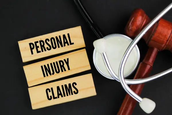 Personal injury claims wooden blocks with gavel and stethoscope representing is it worth making a personal injury claim decision
