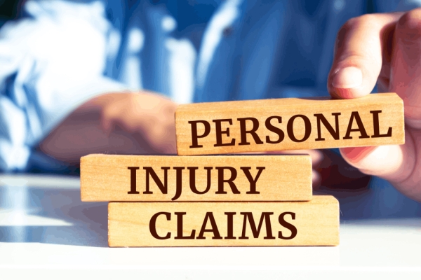 Professional reviewing how much can I expect from a personal injury claim with wooden blocks displaying personal injury claims text