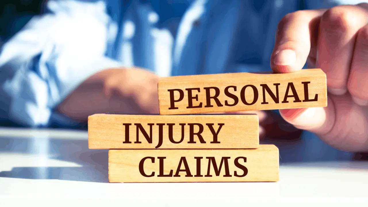 Professional reviewing how much can I expect from a personal injury claim with wooden blocks displaying personal injury claims text