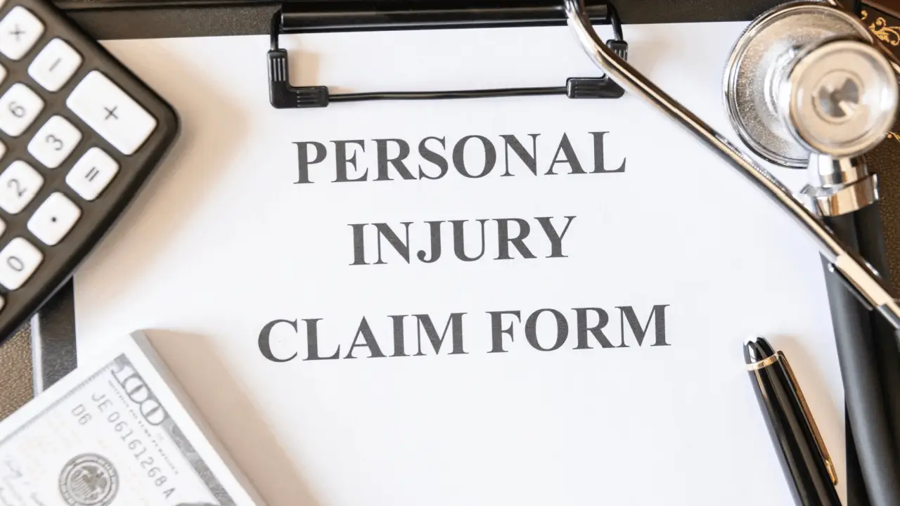 Personal injury claim form with calculator and cash illustrating how much do most personal injury cases settle for