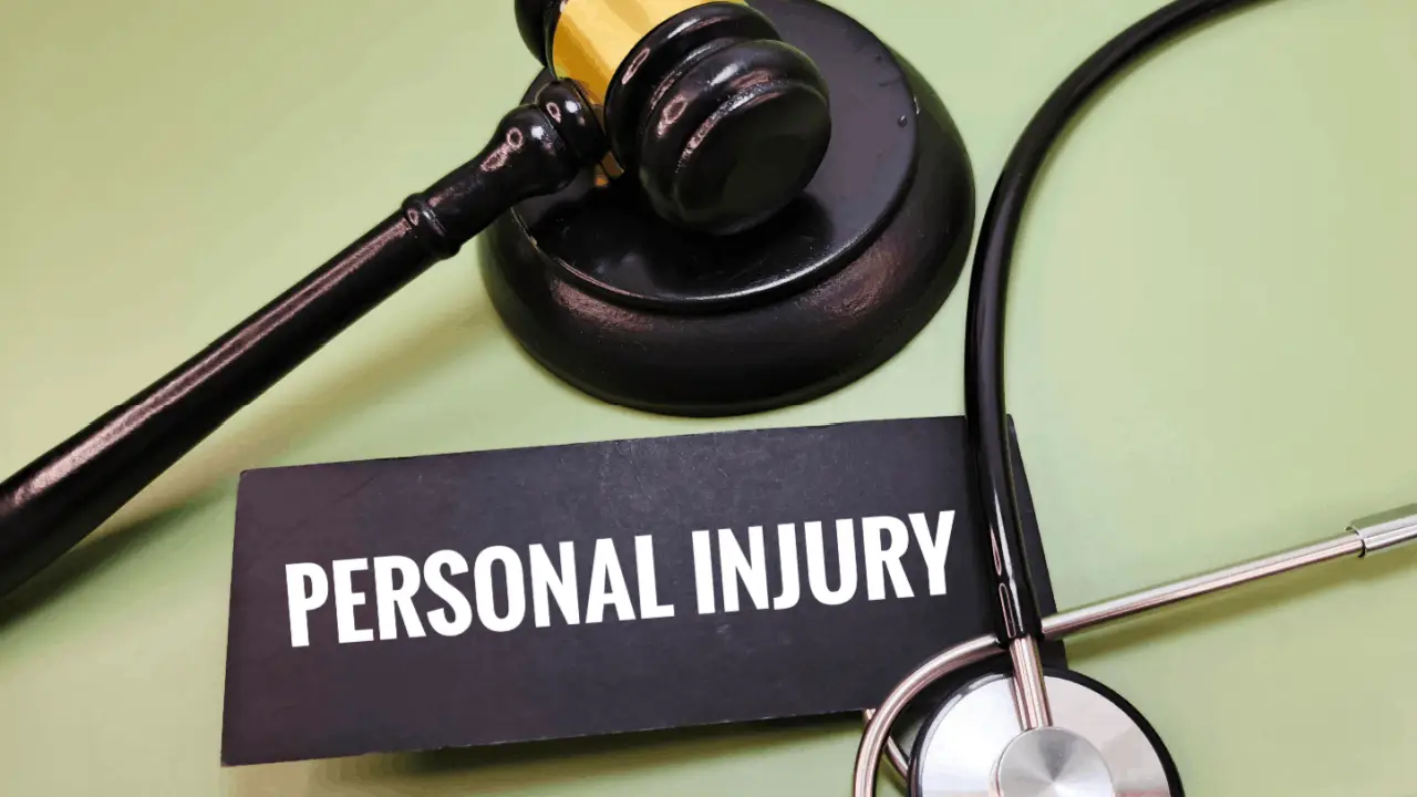 Judge's gavel and medical stethoscope with personal injury sign illustrating what is the hardest case to win in court